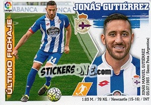 Sticker 56. Jonás Gutiérrez (Deportivo La Coruña) - Liga Spagnola 2015-2016 n. 686 - Colecciones ESTE