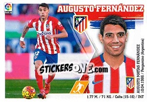 Sticker 3 Augusto Fernández - Liga Spagnola 2015-2016 - Colecciones ESTE
