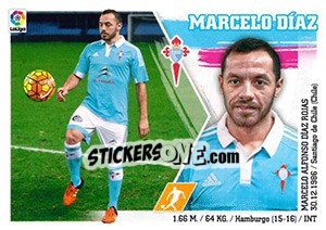 Sticker 6 Marcelo Diaz - Liga Spagnola 2015-2016 n. 696 - Colecciones ESTE