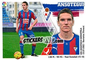Sticker 9 Ansotegui - Liga Spagnola 2015-2016 - Colecciones ESTE