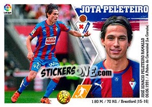 Sticker 10 Jota Peleteiro - Liga Spagnola 2015-2016 n. 700 - Colecciones ESTE