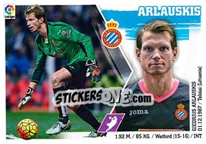 Sticker 11 Arlauskis - Liga Spagnola 2015-2016 n. 701 - Colecciones ESTE