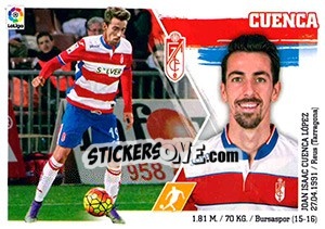 Sticker 15 Cuenca - Liga Spagnola 2015-2016 n. 705 - Colecciones ESTE