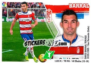 Sticker 17 Barral - Liga Spagnola 2015-2016 - Colecciones ESTE