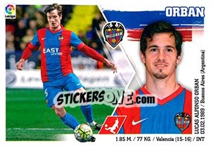Sticker 20 Orban - Liga Spagnola 2015-2016 n. 710 - Colecciones ESTE