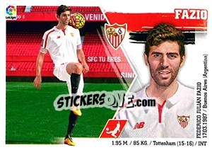 Sticker 32 Fazio - Liga Spagnola 2015-2016 n. 722 - Colecciones ESTE