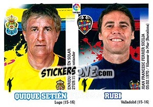 Sticker 40 Rubi (Levante UD) - Q. Setién (UD Las Palmas ) - Liga Spagnola 2015-2016 - Colecciones ESTE