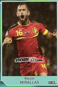 Sticker Kevin Mirallas (Steven Defour) - Evropsko fudbalsko prvenstvo 2016 n. 104 - G.T.P.R School Shop