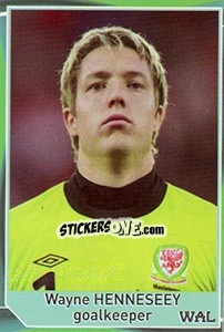 Sticker Wayne Hennessey - Evropsko fudbalsko prvenstvo 2016 n. 107 - G.T.P.R School Shop