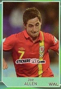 Sticker Joe Allen - Evropsko fudbalsko prvenstvo 2016 n. 116 - G.T.P.R School Shop