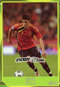 Sticker David Villa - Evropsko fudbalsko prvenstvo 2016 n. 157 - G.T.P.R School Shop