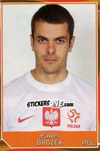 Sticker Pawel Brozek - Evropsko fudbalsko prvenstvo 2016 - G.T.P.R School Shop