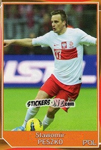 Sticker Slawomir Peszko - Evropsko fudbalsko prvenstvo 2016 - G.T.P.R School Shop