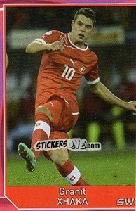 Sticker Granit Xhaka - Evropsko fudbalsko prvenstvo 2016 n. 314 - G.T.P.R School Shop