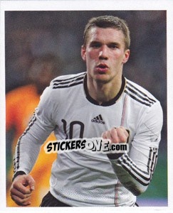 Sticker Spielszene - Lukas Podolski - Deutsche Nationalmannschaft 2010 n. 13 - Panini