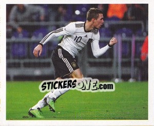 Sticker Spielszene - Lukas Podolski - Deutsche Nationalmannschaft 2010 n. 26 - Panini