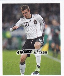 Cromo Lukas Podolski - Deutsche Nationalmannschaft 2010 - Panini