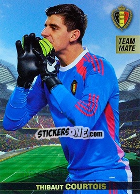 Sticker Thibaut Courtois - #Tousensemble Road to France 2016 - Panini