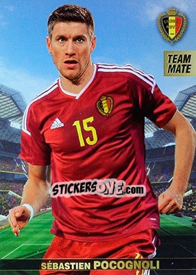 Sticker Sébastien Pocognoli - #Tousensemble Road to France 2016 n. 10 - Panini