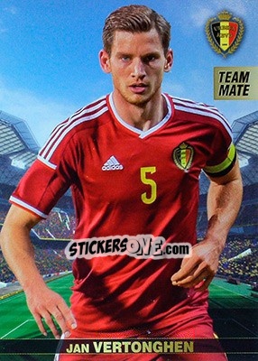 Sticker Jan Vertonghen - #Tousensemble Road to France 2016 n. 16 - Panini