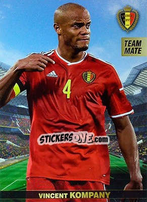 Sticker Vincent Kompany - #Tousensemble Road to France 2016 n. 18 - Panini