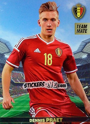 Sticker Dennis Praet - #Tousensemble Road to France 2016 n. 27 - Panini