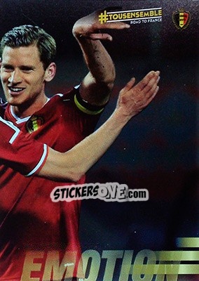 Sticker Fans with the National Flag - 9 - #Tousensemble Road to France 2016 n. 72 - Panini