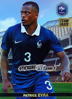 Figurina Patrice Evra - #Tousensemble Road to France 2016 - Panini