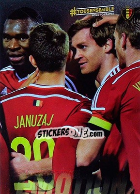 Sticker Belgium team photo - 5 - #Tousensemble Road to France 2016 - Panini