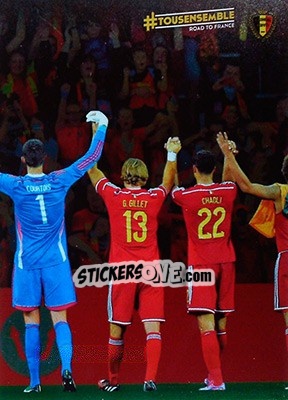 Sticker Belgium team photo - 8 - #Tousensemble Road to France 2016 n. 116 - Panini