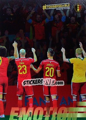 Sticker Belgium team photo - 9 - #Tousensemble Road to France 2016 - Panini