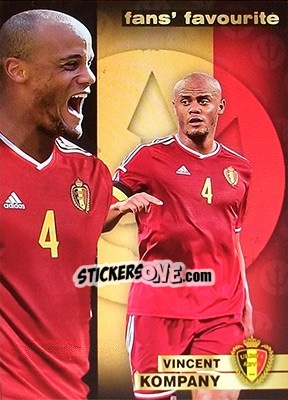 Sticker Vincent Kompany - #Tousensemble Road to France 2016 n. 122 - Panini