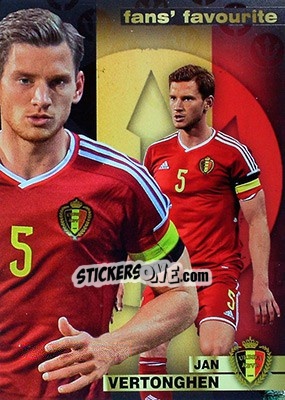 Sticker Jan Vertonghen - #Tousensemble Road to France 2016 n. 123 - Panini