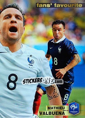 Sticker Mathieu Valbuena - #Tousensemble Road to France 2016 n. 125 - Panini