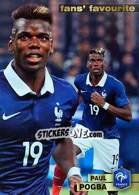 Sticker Paul Pogba - #Tousensemble Road to France 2016 n. 135 - Panini