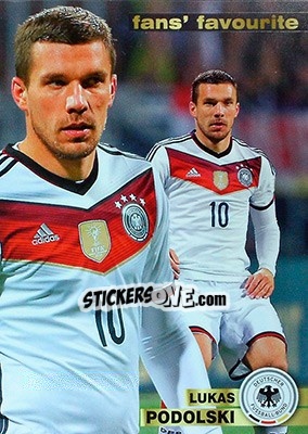 Sticker Lukas Podolski - #Tousensemble Road to France 2016 n. 143 - Panini