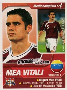 Sticker Mea Vitali - Copa América. Venezuela 2007 n. 38 - Navarrete