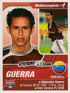 Sticker Guerra - Copa América. Venezuela 2007 - Navarrete