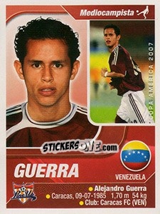 Sticker Guerra - Copa América. Venezuela 2007 n. 39 - Navarrete