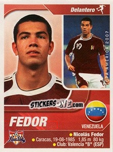 Sticker Fedor - Copa América. Venezuela 2007 - Navarrete