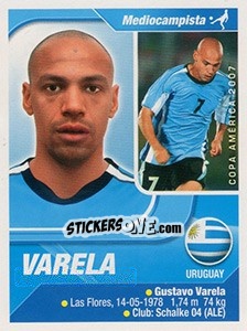 Sticker Gustavo Varela - Copa América. Venezuela 2007 - Navarrete
