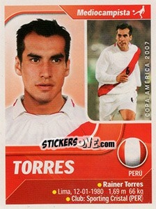 Sticker Rainer Torres - Copa América. Venezuela 2007 - Navarrete