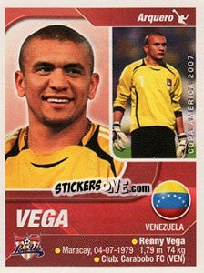 Sticker Vega - Copa América. Venezuela 2007 - Navarrete
