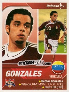 Sticker Hector Gonzalez - Copa América. Venezuela 2007 n. 33 - Navarrete