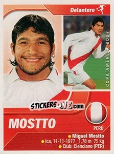 Sticker Mostto - Copa América. Venezuela 2007 - Navarrete