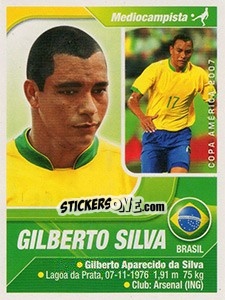 Sticker Gilberto Silva - Copa América. Venezuela 2007 - Navarrete