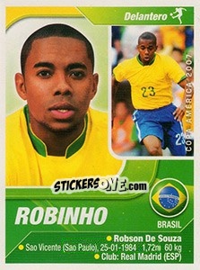 Cromo Robinho - Copa América. Venezuela 2007 - Navarrete