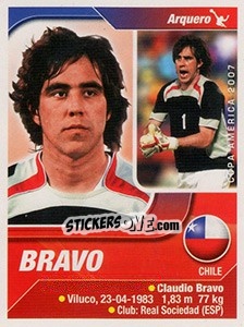 Sticker Claudio Bravo - Copa América. Venezuela 2007 - Navarrete