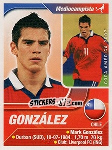 Sticker Mark González - Copa América. Venezuela 2007 n. 125 - Navarrete
