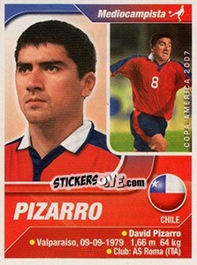Sticker David Pizarro - Copa América. Venezuela 2007 - Navarrete